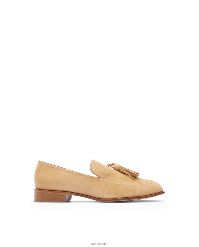 claire loafers i ruskind beige fodtøj Lottusse Kvinder BT626B244